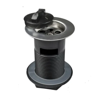 PEERLESS Basin Waste Slotted (Plastic Body & Back Nut, no chain) - Chrome