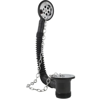 PEERLESS Bath Combination Waste Tidy Plug (Brass Face, Brazed Link Chain) - Chrome