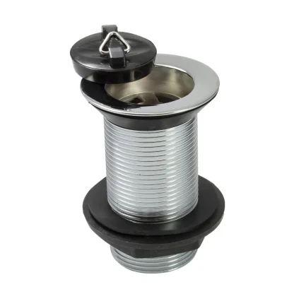 PEERLESS Basin Waste Solid (Brass Body, Plastic Back Nut, Poly Plug, no chain) - Chrome