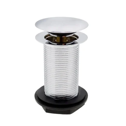 PEERLESS Basin Waste Flat Mushroom Clicker Plug Solid (Brass Body) - Chrome