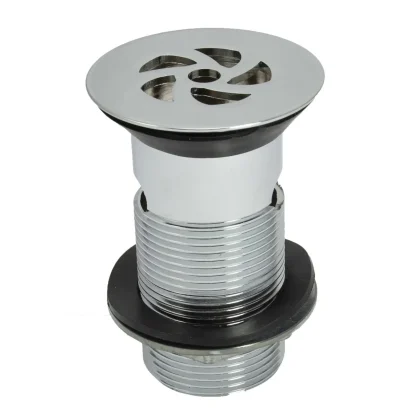 PEERLESS Flush Grated Waste 2.7/16" Slotted 89mm Tail (Brass body, Metal Back Nut) - Chrome
