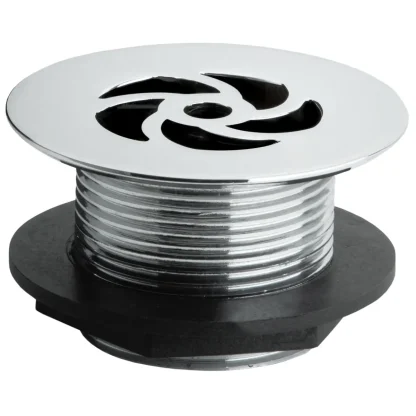 PEERLESS Flush Grated Waste 2.7/8" Solid 38mm Tail (Brass Body, Plastic Back Nut) - Chrome