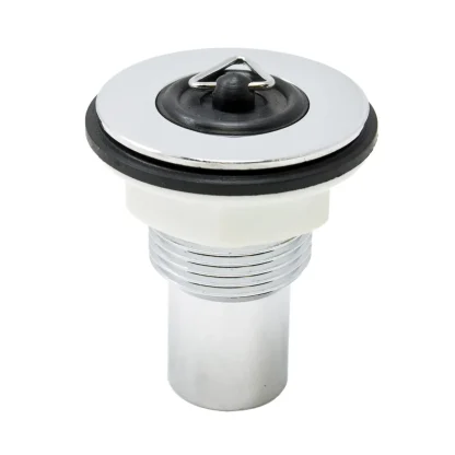 PEERLESS Caravan Waste 3/4" Solid 48mm Tail (Plastic Back Nut, Poly Plug) - Chrome