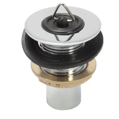 PEERLESS Caravan Waste 3/4" Solid 48mm Tail (Brass Back Nut, Brass Plug) - Chrome