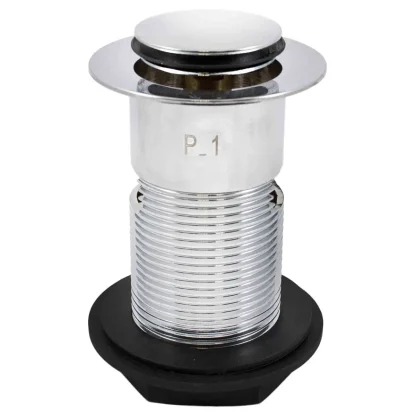 PEERLESS Basin Waste Clicker Plug Slotted (Brass Body, Brass Mechanism) 120mm tail - Chrome
