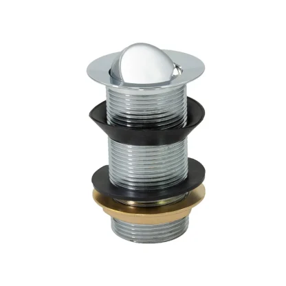 PEERLESS Basin Waste Flip Plug Solid (Brass Body, Brass Back Nut) - Chrome