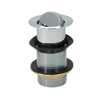 PEERLESS Basin Waste Flip Plug Slotted (Brass Body, Brass Back Nut) - Chrome