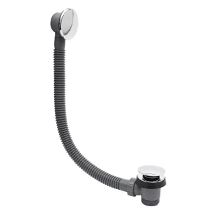 PEERLESS Bath Combination Contemporary Waste Mushroom Clicker Plug (Brass Overflow Face) - Chrome