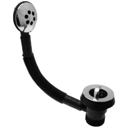 PEERLESS Bath Combination Waste Flip Plug (Brass Overflow Face) - Chrome