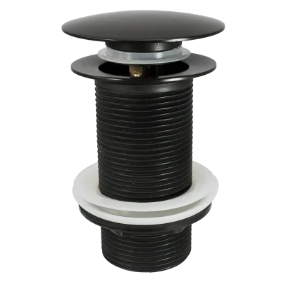 PEERLESS Basin Waste Mushroom Clicker Solid - Matt Black