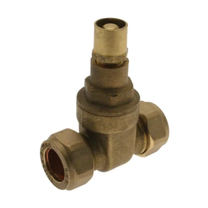 Embrass Peerless Gate Valve Lockshield (Standard) Brass C x C