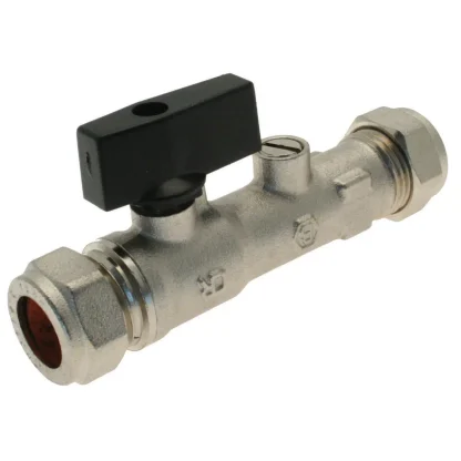 Embrass Peerless Double Check Valve C x C c/w Isolating Valve DZR Chrome