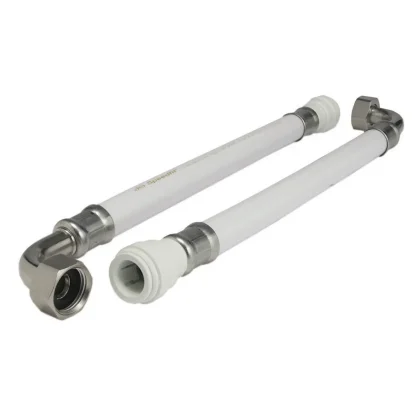 JG Speedfit Flexible Connector White Elbow Pattern - Reinforced (S/Fit x Union Nut)