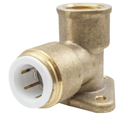 JG Speedfit Wall Plate Elbow - Brass