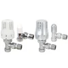 315015 heating Eden thermostatic valve angled white pack 15mm