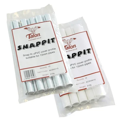 Talon 'Snappit' Radiator Pipe Covers - White (10 Pieces)