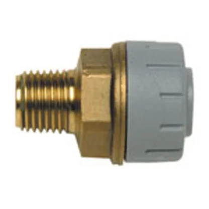 Polyplumb Male BSP Adaptor (DZR Brass Body)