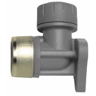 Polyplumb Wall Plate Elbow (Plastic) (cold water only)