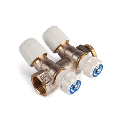 Hep2O Manifold Valved (Plated Brass) 2 Port