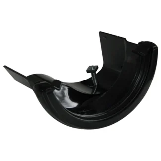 FloPlast Half Round Guttering Fitting Adaptor to Cast Iron Ogee LH-  Black