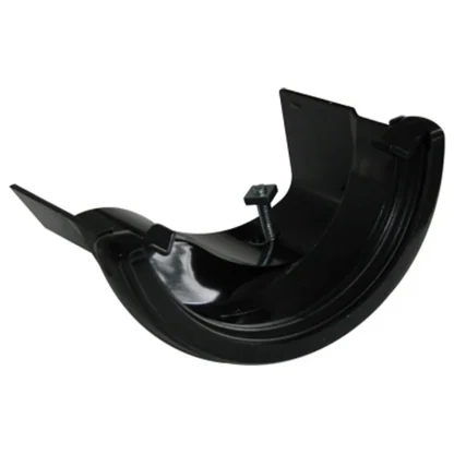 FloPlast Half Round Guttering Fitting Adaptor to Cast Iron Ogee LH-  Black