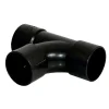 FloPlast ABS Solvent Weld Waste System Tee - Black