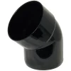 FloPlast Soil - 110mm Ring Seal PVC-U Offset Bend - Bottom - Black