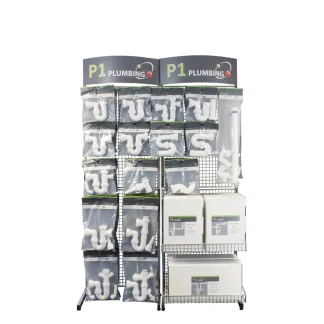 PEERLESS Pre-Pack Plastic Trap Stand | Grab-and-Go Plumbing | Featuring Swivel P-Traps & S-Traps