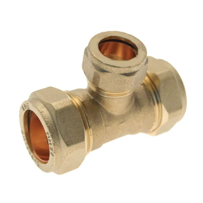 318420 compression compact brass tee reducing-branch 22mm x 22mm x 15mm
