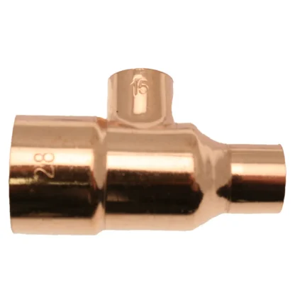 Embrass Peerless FUSION End Feed Unequal Tee - End & Branch C x C x C 22mm x 15mm x 15mm