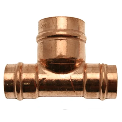 Embrass Peerless Solder Ring Unequal Tee - Both Ends C x C x C