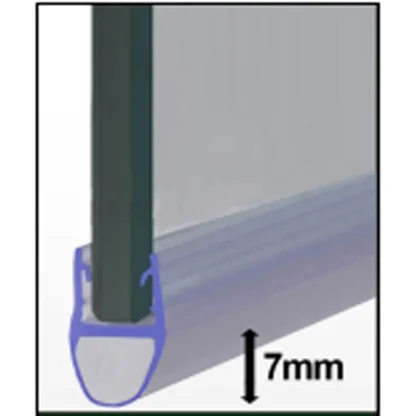 ShowerSeal Shower/Bath Screen Seal - 8-10mm Glass 7mm Drop
