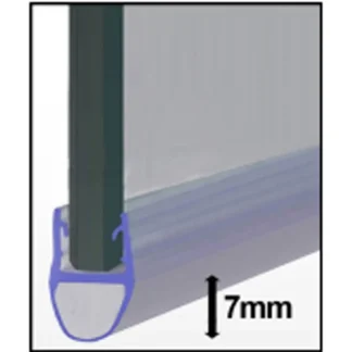 ShowerSeal Shower/Bath Screen Seal – 4-6mm Glass 7mm Drop