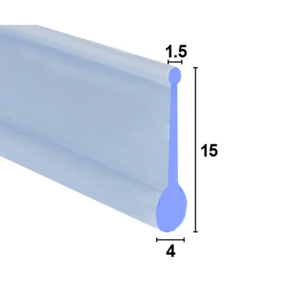 ShowerSeal Bi-Fold/Channel Seal - 16mm Drop