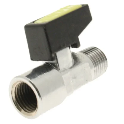 Gas Mini Lever Ball Valve Female - Straight M x F