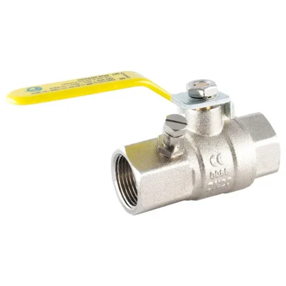 Tesla Lever Ball Valve c/w Test Point - Yellow Handle