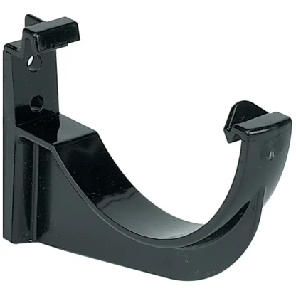 FloPlast Half Round Guttering Fitting Fascia Bracket - Black