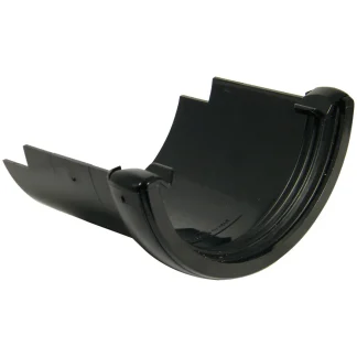FloPlast Half Round Guttering Fitting Adaptor to Half Round Cast Iron – Black