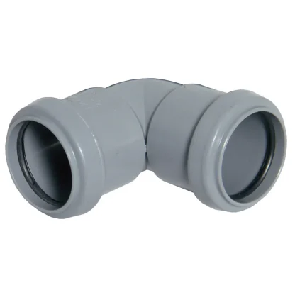 FloPlast Push Fit Waste System 90° Bend - Grey