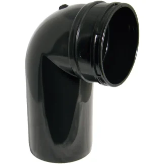 FloPlast Soil – 110mm Solvent PVC-U 90° Single Socket Bend – Black
