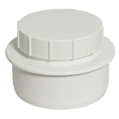 FloPlast Soil - 110mm Ring Seal PVC-U Screwed Access Plug - White