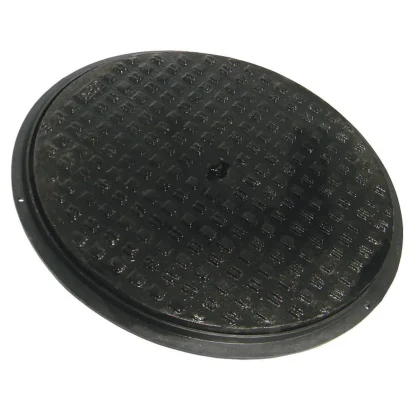 FloPlast Underground Drainage PVC-U Large Inspection Chamber Cast Iron Cover & Plastic Frame