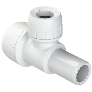 POLYPLUMB Enhanced Reducing Tee Spigot Branch White