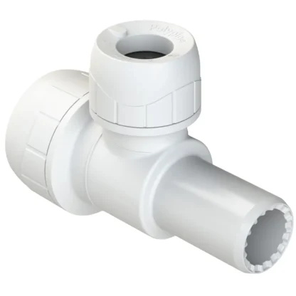 POLYPLUMB Enhanced Reducing Tee Spigot Branch White